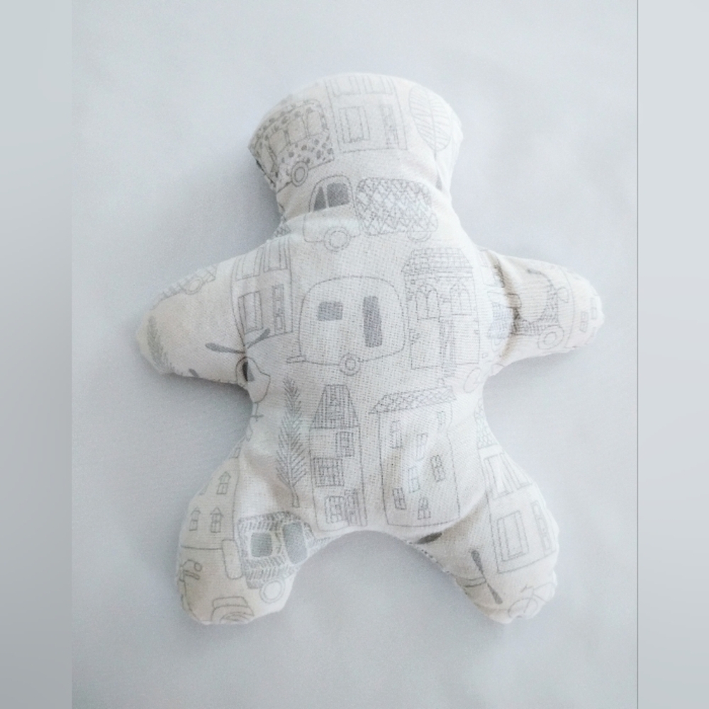 Gray Pattern Hot/Cold Pack Doll